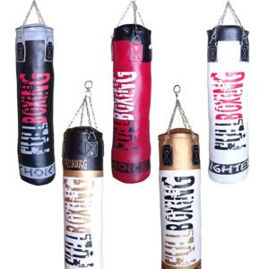 SACO BOXEO FULLBOXING WALL -USO NO PROFESIONAL- - 100, BLANCO/ORO