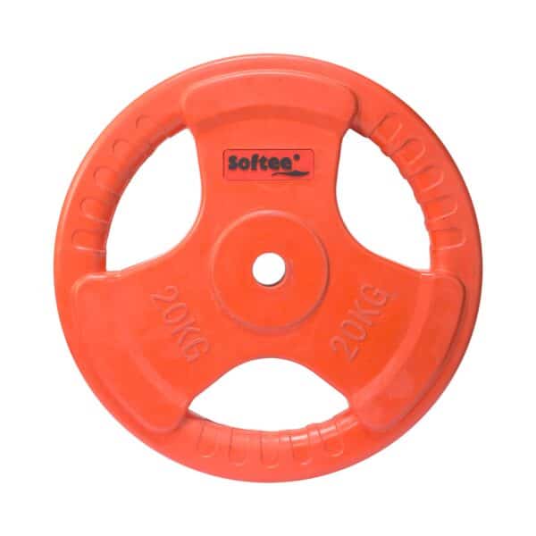 DISCO CAUCHO CON AGARRE - ROJO/negro, 5 KG 30MM - Imagen 2
