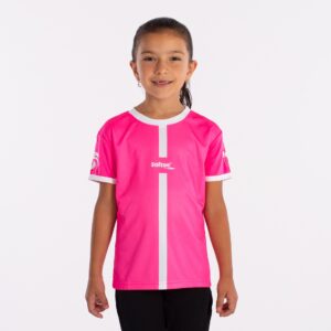 CAMISETA SOFTEE TIPEX NIÑA  - FUCSIA FLUOR/BLANCO, 14 AÑOS