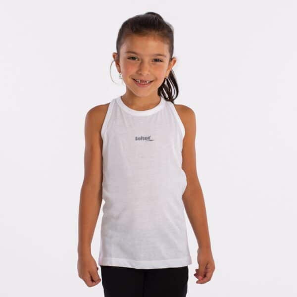 CAMISETA SOFTEE TIRANTES MOTIVATION NIÑA - 12 AÑOS, BLANCO