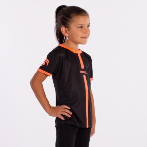 CAMISETA SOFTEE TIPEX NIÑA  - NEGRO/CORAL FLUOR, 6 AÑOS