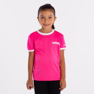 CAMISETA SOFTEE GALAXY NIÑA - FUCSIA FLUOR/BLANCO, 10 AÑOS