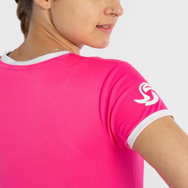 CAMISETA SOFTEE TIPEX MUJER  - FUCSIA FLUOR/BLANCO, S - Imagen 2
