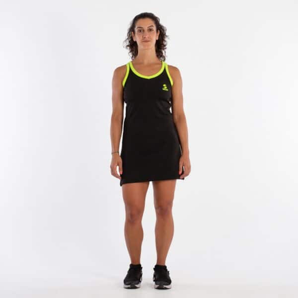 VESTIDO SOFTEE PADEL  ATENEA - NEGRO/AMARILLO FLUOR, XS - Imagen 18