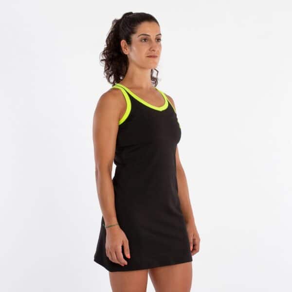 VESTIDO SOFTEE PADEL  ATENEA - NEGRO/AMARILLO FLUOR, XS - Imagen 15