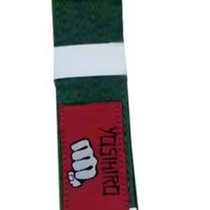 CINTURON KARATE/JUDO YOSIHIRO 100% ALGODON - VERDE, ADULTO