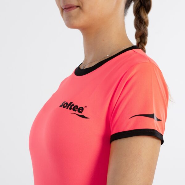 CAMISETA SOFTEE GALAXY MUJER - S, FUCSIA FLUOR/BLANCO - Imagen 10