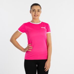 CAMISETA SOFTEE GALAXY MUJER - S, FUCSIA FLUOR/BLANCO