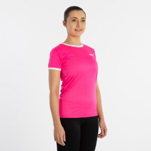 CAMISETA SOFTEE GALAXY MUJER - FUCSIA FLUOR/BLANCO, M