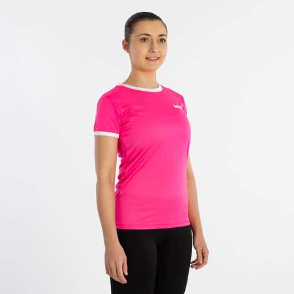 CAMISETA SOFTEE GALAXY MUJER - FUCSIA FLUOR/BLANCO, XS