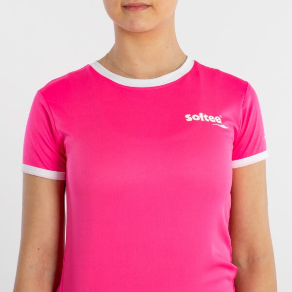 CAMISETA SOFTEE GALAXY MUJER - FUCSIA FLUOR/BLANCO, L