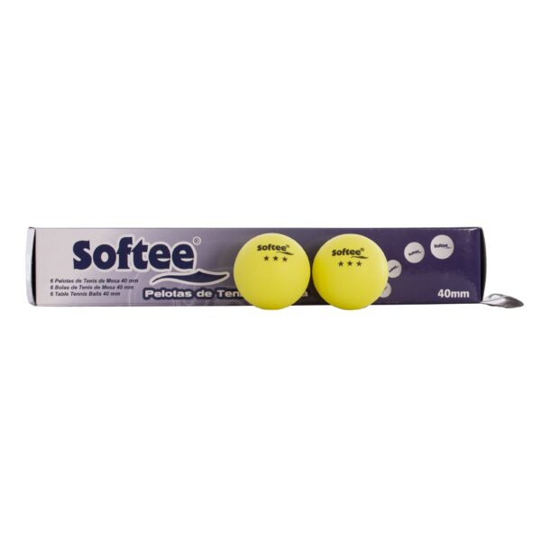 CAJA 6UDS PELOTAS TENIS DE MESA 40MM SOFTEE - 40MM, NARANJA - Imagen 5