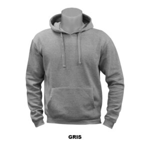 SUDADERA C/CAPUCHA FLEX - XS, GRIS