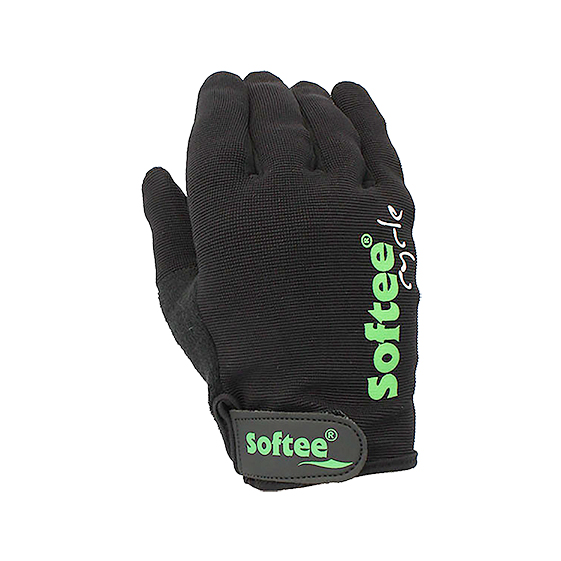 PAR DE GUANTES CICLISMO SOFTEE CONTACT - XL, NEGRO