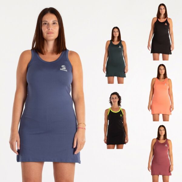 VESTIDO SOFTEE PADEL  ATENEA - NEGRO/AMARILLO FLUOR, XS - Imagen 17