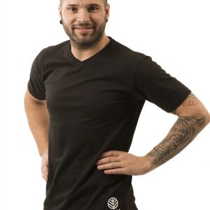 CAMISETA ROX R-TIPICO CUELLO UVE INFANTIL - NEGRO, 12 AÑOS
