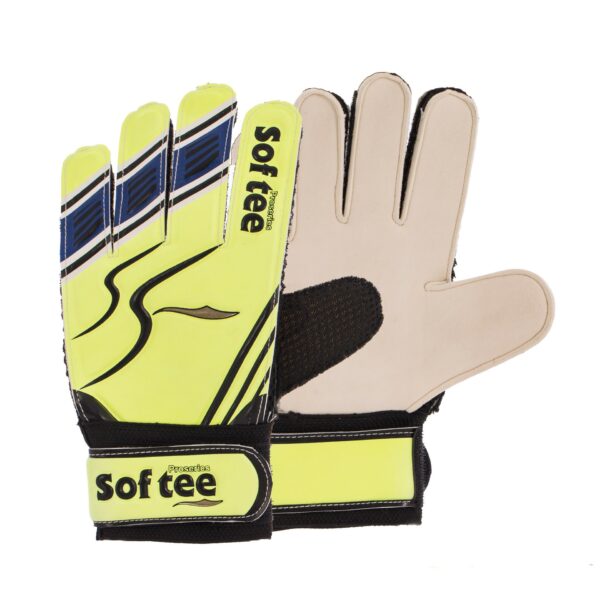 PAR DE GUANTES PORTERO SOFTEE AMERICA - AMARILLO FLUOR, 5 - Imagen 2
