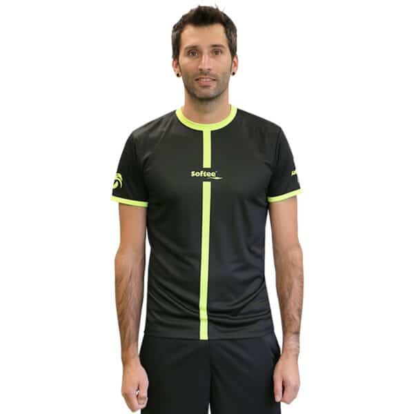 CAMISETA SOFTEE TIPEX NIÑO  - 12 AÑOS, NEGRO/AMARILLO FLUOR