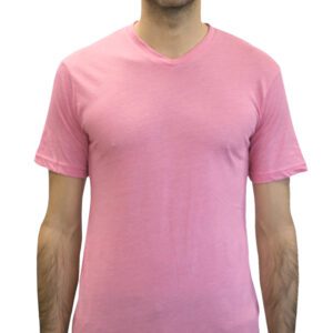 CAMISETA SOFTEE FIT COLORS CUELLO UVE HOMBRE - XXL, ROSA VIGORÉ#