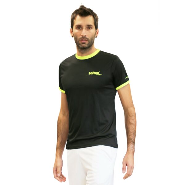 CAMISETA SOFTEE GALAXY NIÑO - NEGRO/AMARILLO FLUOR, 6 AÑOS