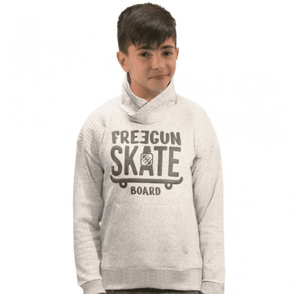 SUDADERA SOFTEE SKATE INFANTIL - GRIS VIGORE, 12 AÑOS#