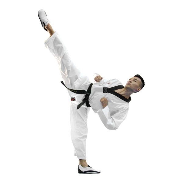 Dobok WTF Diamond. Cuello Negro. 7 TAEKWONDO