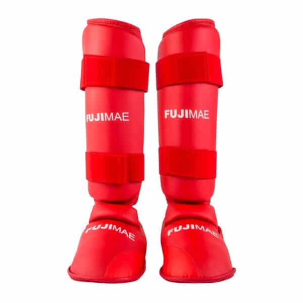 Espinilleras con Empeine Desmontables. Rojo. M - Imagen 2