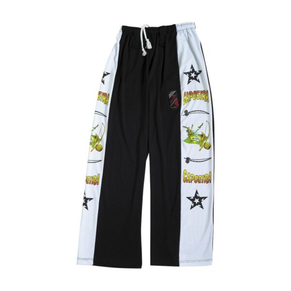 Pantalon Capoeira. Negro/dibujos.