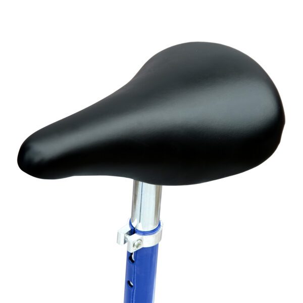 Patinete Eléctrico Scooter Plegable con Manillar y Asiento Ajustable - Color Azul - 81.5x37x96cm - Imagen 4