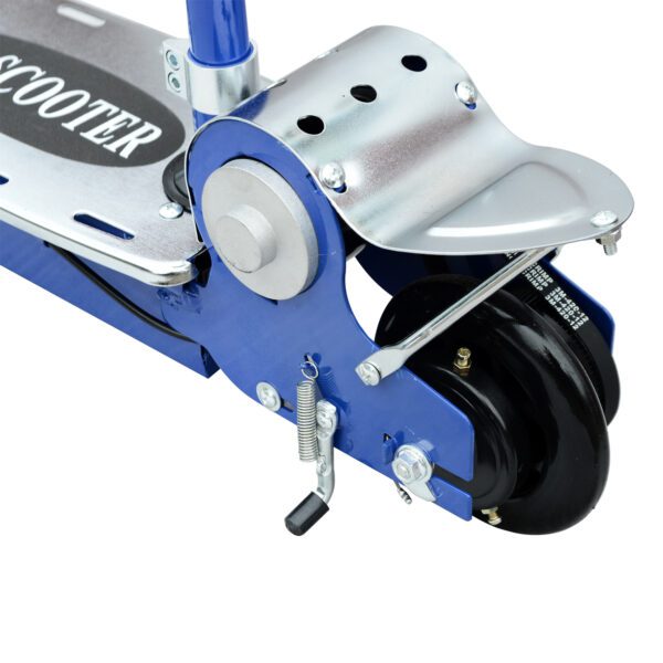 Patinete Eléctrico Scooter Plegable con Manillar y Asiento Ajustable - Color Azul - 81.5x37x96cm - Imagen 2