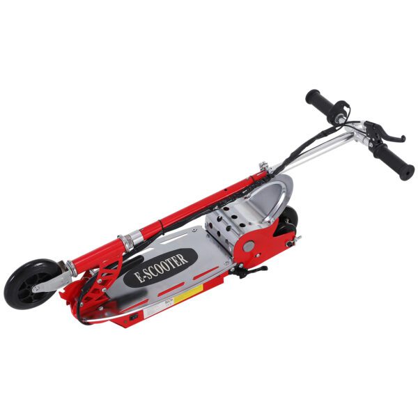 Patinete Eléctrico Scooter Plegable con Manillar - Color Rojo - 81.5x37x96cm - Imagen 12