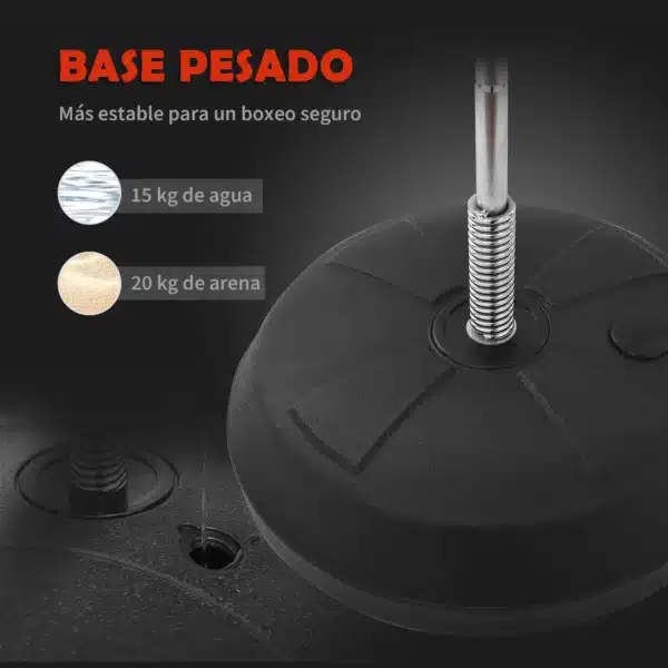 Saco de Boxeo de Pie Punching Ball Entrenamiento MMA Deportes con Guantes y Mancha - Imagen 18