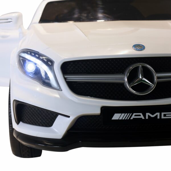 Coche Eléctrico para Niño a partir de 3 Años Automóviles Infantiles Mercedes Benz GLA con Mando a Distancia MP3 USB Carga 30kg 100x58x46cm Blanco - Imagen 5