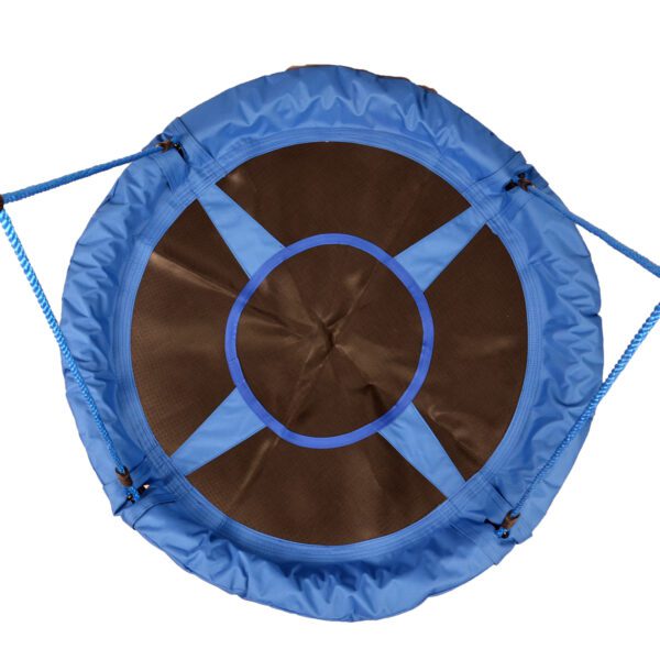 Columpio Nido Infantil Jardín Asiento Cómodo y Desmontable Carga hasta 100kg Gran Tamaño Φ100x180cm Azul y Negro - Imagen 5