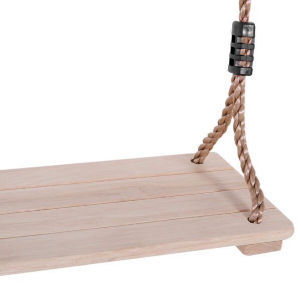 Columpio Infantil de Madera con Cuerda para Jardines Asiento 40x16cm - Imagen 4