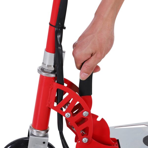 Patinete Eléctrico Scooter Plegable con Manillar - Color Rojo - 81.5x37x96cm - Imagen 10