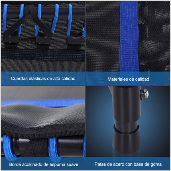 Trampolín Hexagonal Gimnasio para Power Jump Manillar Regulable Azul Φ122x 122/130/138 - Imagen 5