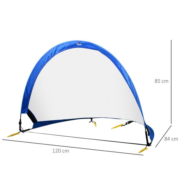 Set de 2 Porterías de Fútbol POP-UP Plegable Portátil para Niños 120x84x85 cm Azul preguntar stock - Imagen 10