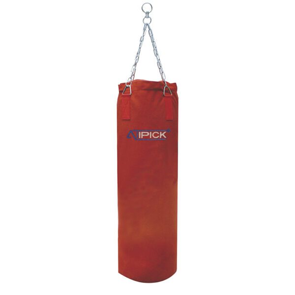 Saco boxeo de lona con cadena. vacío. 120x40 cm