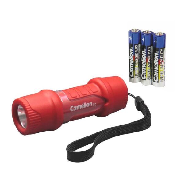 Linterna goma imperm. 1 led. 40lm + 3 AAA/r03
