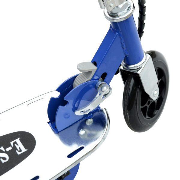 Patinete Eléctrico Scooter Plegable con Manillar y Asiento Ajustable - Color Azul - 81.5x37x96cm - Imagen 5