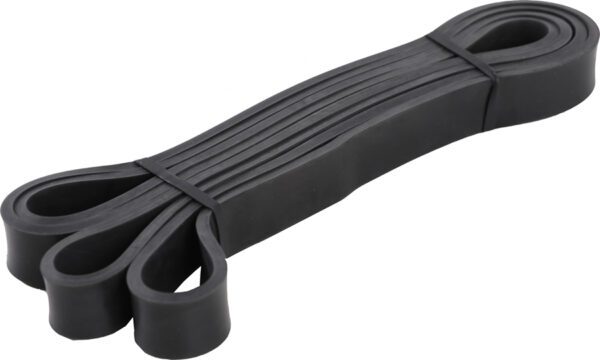 Banda elástica de resistencia POWER BAND. FUERTE. 104x2.2cm. 18-31 kg. NEGRO
