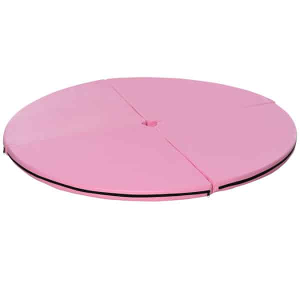 Colchoneta de Pole Dancing Colchoneta Bailar en Barra Plegable - Colchoneta Amortiguadora Pole Dancing de Entrenamiento de Seguridad 5cm de Grosor Ф150x5cm NEGRO/ROSA - Imagen 15