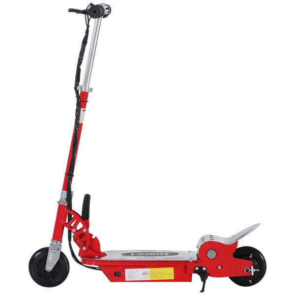 Patinete Eléctrico Scooter Plegable con Manillar - Color Rojo - 81.5x37x96cm - Imagen 6