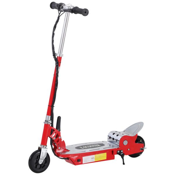 Patinete Eléctrico Scooter Plegable con Manillar - Color Rojo - 81.5x37x96cm - Imagen 13