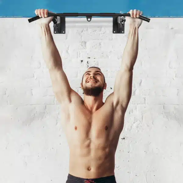 Barra de Musculación para Pared Entrenamiento de Dominadas Máx. 150kg Negro AGARRE SACO BOXEO - Imagen 9