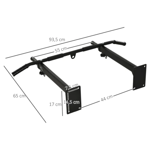 Barra de Musculación para Pared Entrenamiento de Dominadas Máx. 150kg Negro AGARRE SACO BOXEO - Imagen 10