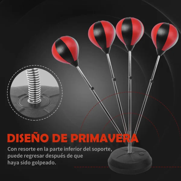 Saco de Boxeo de Pie Punching Ball Entrenamiento MMA Deportes con Guantes y Mancha - Imagen 19