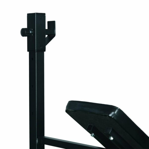 Banco de Pesas para Entrenamiento y Musculación Color Negro Acero PVC EVA - 175 x 98 x 130 cm - Imagen 5