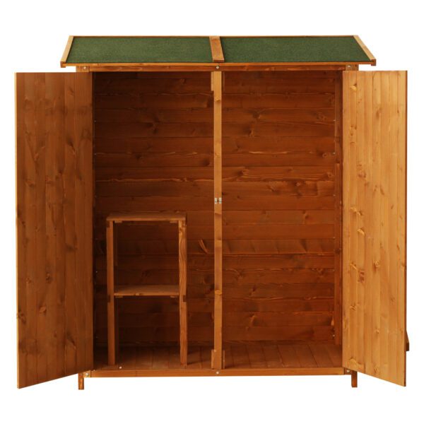 Cobertizo 140x75x160cm Caseta Herramientas Caseta Jardin Madera Puerta Doble - Imagen 8